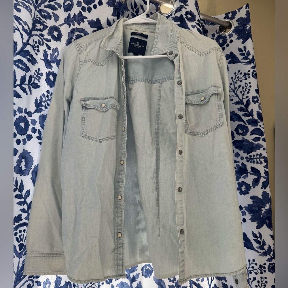 American Eagle Denim Button Up